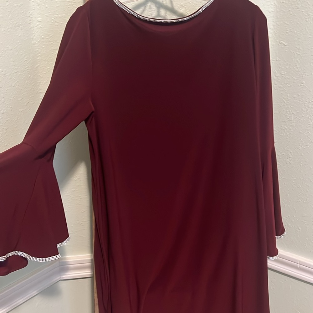 Burgandy Cocktail Dress Great for Christmas Parties